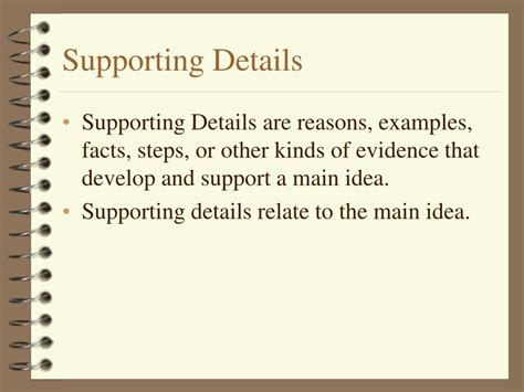 Image result for Supporting Details Examples