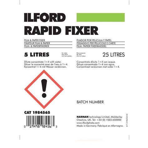 Ilford Fixer Liquid - Rapid Fixer – Srishti Digilife Pvt Ltd