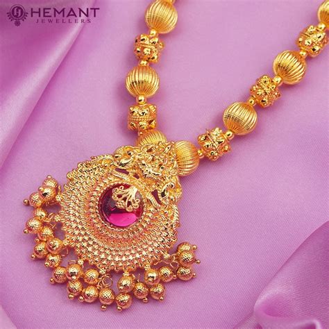 Traditional Maharashtrian Kolhapuri Micro Gold Plated Topra Mala Saj L ...