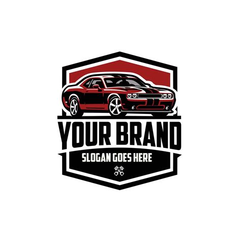 Muscle Car Garage Badge Emblem Logo Vector Illustration 36528432 Vector ...