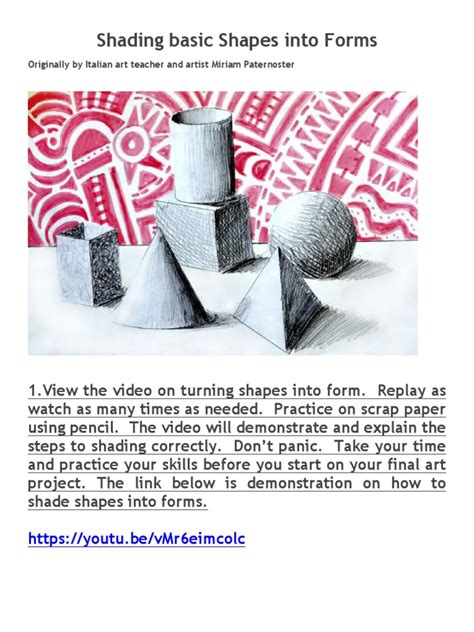 Shading Basic Shapes Into Forms | PDF | Shadow | Drawing
