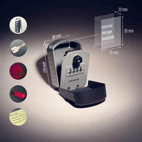 Rhino Lock Secure Pro - Combination Key Safe Wall Mounted - Lock Box ...