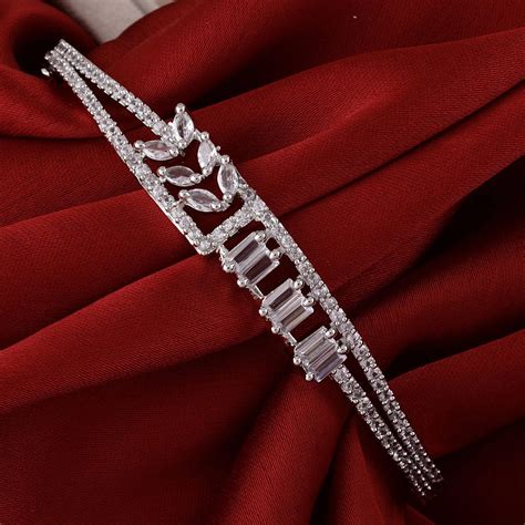 Romilly American Diamond Bracelet – Free Size Openable – Shona's Style