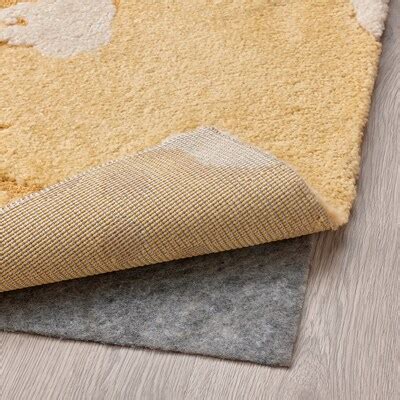 RINGKLOCKA rug, low pile, yellow/off-white, 160x230 cm (5'3"x7'7") - IKEA