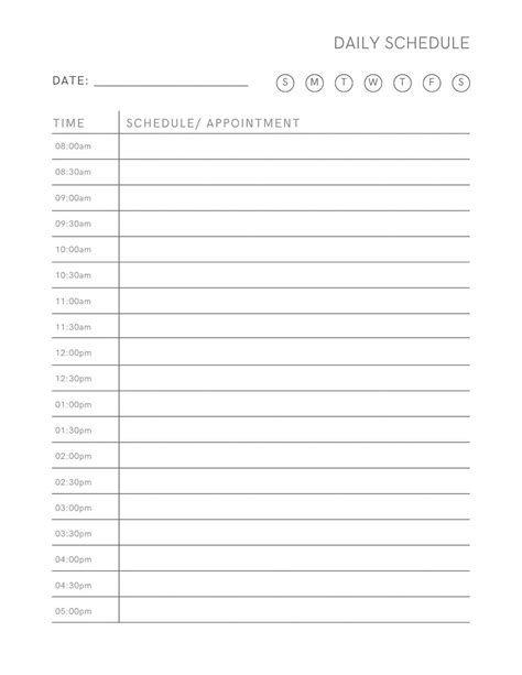 Free Printable Time Schedule 的图像结果