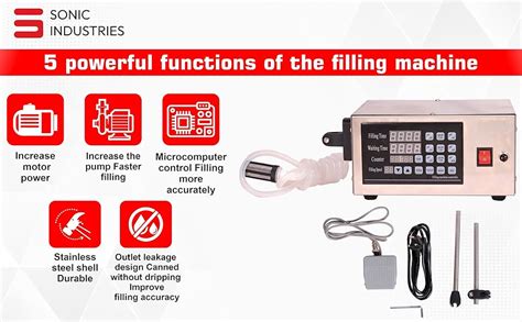 Sonic Industries Electric Liquid Filling Machine | Single Head Semi ...