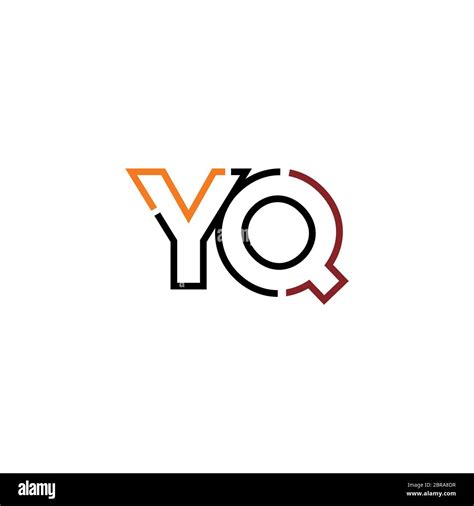 Yq Initial Letter Split Lowercase Modern Monogram Linked Outline ...