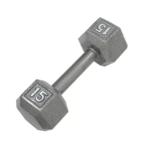 CAP Barbell 15 lb. Solid Hex Dumbbell - Single | Academy