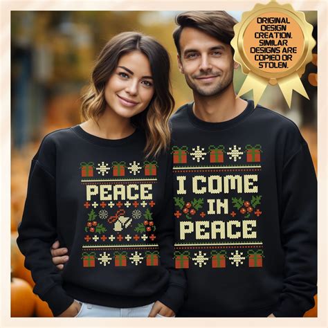 Matching Couples Ugly Christmas Sweater, Ugly Adult Humor Holiday ...