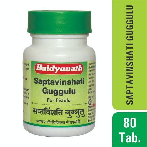 Baidyanath (Nagpur) Saptavinshati Guggulu, 80 Tablets Price, Uses, Side ...