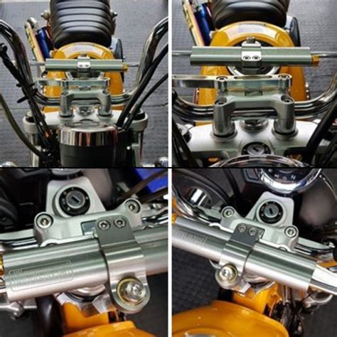 ブラック・シルバーあり 新型モンキー125用アルミ削り出しステアリングダンパー取り付けキット | Zracing