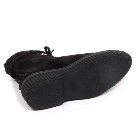 G1998 anfibio donna TOD'S black suede boot shoes woman