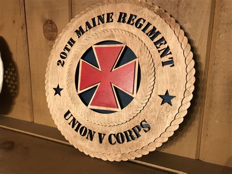 20th Maine Regiment Union V Corps | Custom plaques, Baltic birch wood ...