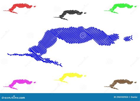 Lake Peten Itza (Republic of Guatemala, Central America) Stock Vector - Illustration of peten ...