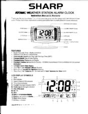 Image result for Sharp Clock SPC364 Manual