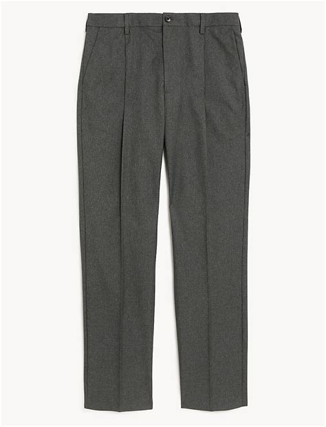 Buy Crease Resistant Flexi Waist Trousers at Marks & Spencer