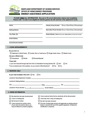 MD Energy Assistance Application 2021 - Fill and Sign Printable ...