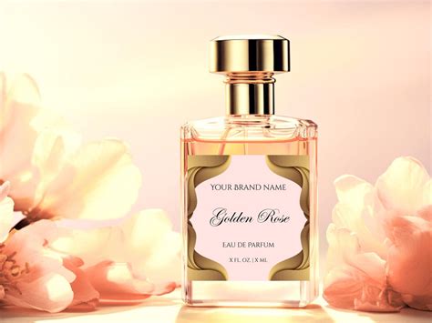 Editable Perfume Label Canva Template | Custom Perfume Bottle Label ...