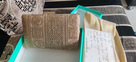 Buy AMYRA Bella Gold Box Clutch Online in India - The AMYRA Store