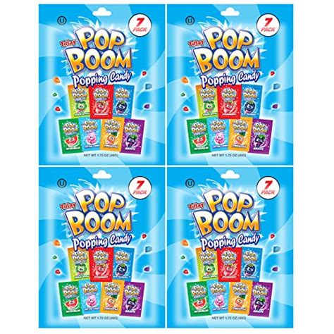 Tiltay Pop Boom Popping Candy – 4 Flavor Assortment, Strawberry, Cherry ...