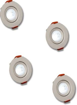 D'Mak 1WATT Round COB White Button Led Light (pack of 4) Recessed ...