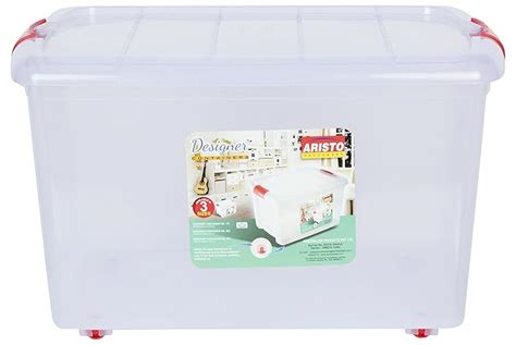 ARISTO Multipurpose Plastic Storage Container Box with Wheels 25 LTR ...