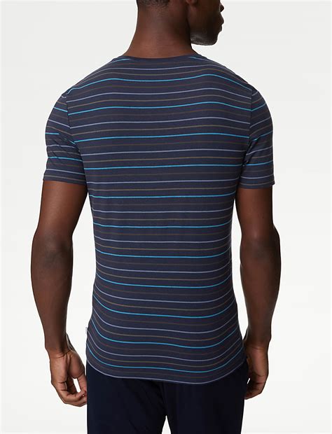 Buy Supima® Cotton Blend Striped T-Shirt Vest at Marks & Spencer
