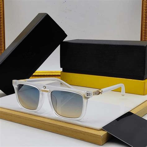 Clear Frame Rectangular Sunglasses | Gradient Lens Shades India ...