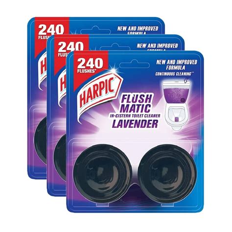 Harpic Flushmatic In-Cistern Toilet Cleaner Blocks, Lavender - 100 g ...