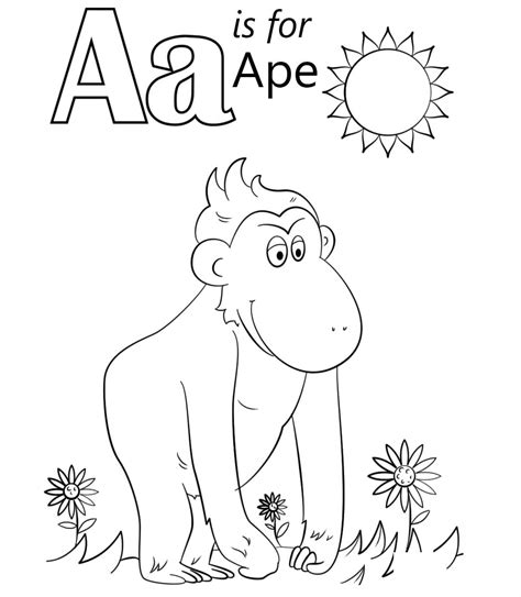 Letter A coloring pages - ColoringLib