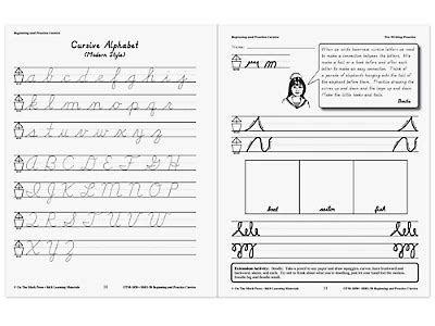 Beginning Cursive Workbook at Lakeshore Learning