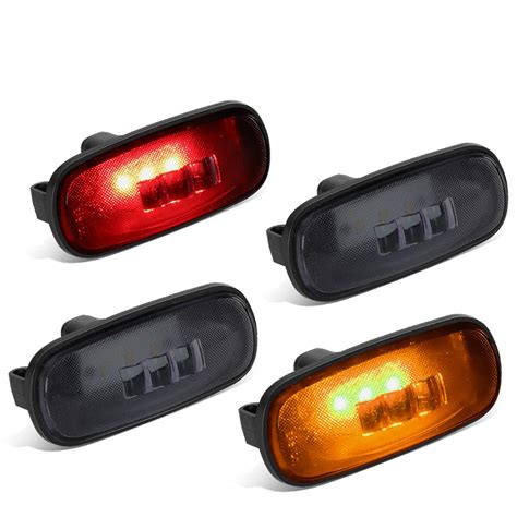 DNA MOTORING FENDL-DRAM02-SM 4Pcs Smoked Lens Dually Fender LED Side ...