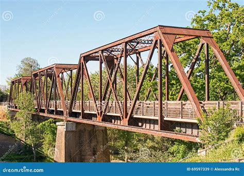 Historic Trestle Train Bridge Stock Image - Image of national, treasure ...