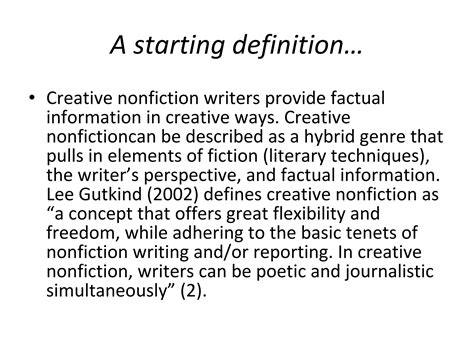 What is creative nonfiction | PPT
