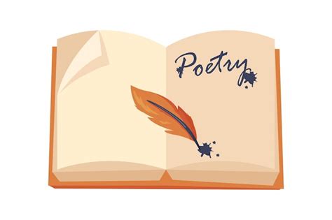 Ilustraci&oacute;n vectorial del libro de poes&iacute;a abierto | Vector Premium