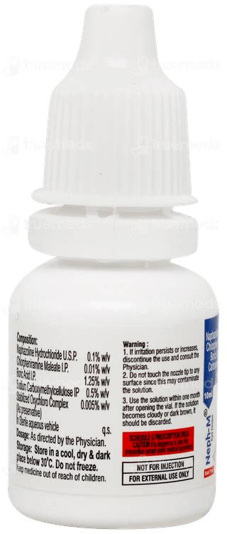 Neph M Eye Drops 10 Ml - Uses, Side Effects, Dosage, Price | Truemeds