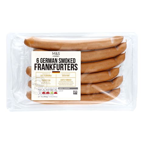 6 German Smoked Frankfurters | M&S