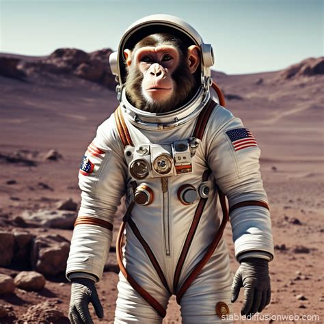 Space Monkey in Space Suit | Stable Diffusion Online