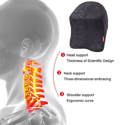 BLCK Memory Foam XL Neck Support Pillow - Black Online – Elegant Auto ...