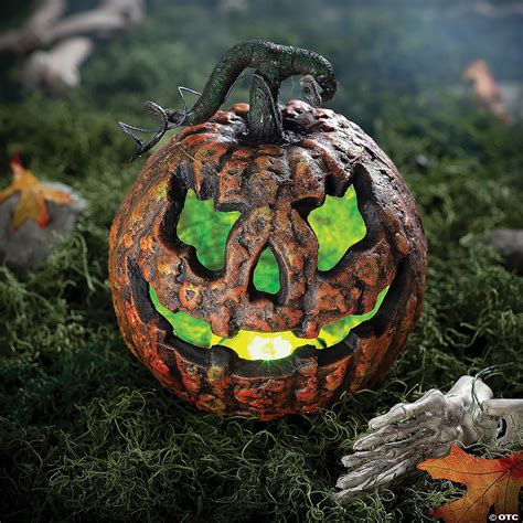 10 3/4" x 12 1/4" Light-Up Talking Rotten Jack-O’-Lantern Halloween ...