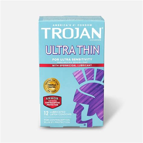 FSA Eligible Trojan Ultra Thin Latex Condoms, Spermicidal 12 ct. | FSA ...
