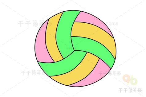 排球简笔画 的图像结果