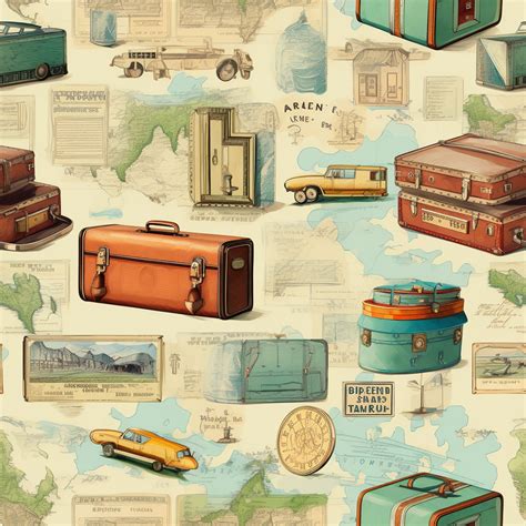 Seamless Travel Objects Background Free Stock Photo - Public Domain ...