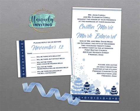 Winter Wonderland Wedding Invitations