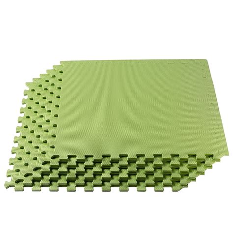 We Sell Mats 24-in x 24-in Interlocking Lime Green Foam Non-Slip Grip ...