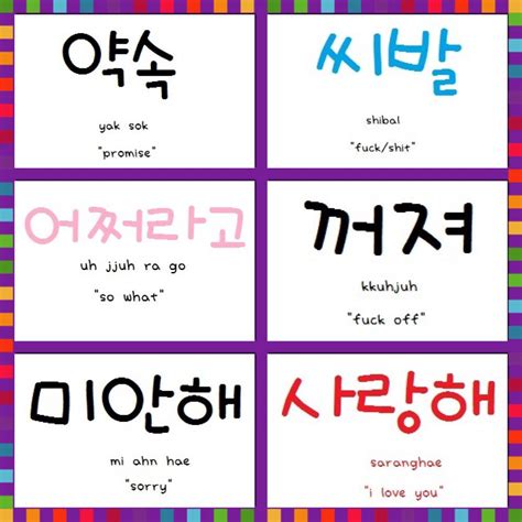 These are a bunch of words in Korean that I want as tattoos and just ...