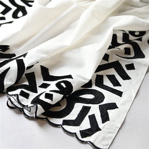 Unisex Huruf-e-Tahajji Velvet Applique Calligraphy Scarf| SufiTales ...