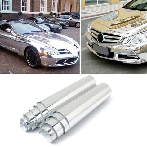 LIKEM Silver Chrome Mirror Vinyl Wrap Film Car Sticker India | Ubuy