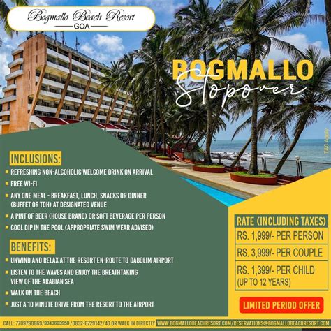 Goa 5 star hotel offers and holiday packages – Bogmallo Beach Resort