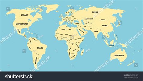 World Map with Labels 的图像结果